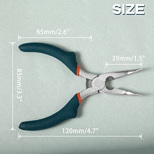 SPEEDWOX Bent Nose Pliers With Cutter - 5 Inch Curved Serrated Jaw Convex Shoulder Precision Jewelry Pliers For Wire Wrapping & Beading - style: Bent Nose Pliers With Cutter