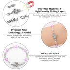 18 Pcs 3 Styles Magnetic Necklace Clasps and Closures, Rose Round Cylindrical Jewelry Magnetic Clasp Connector Locking Magnetic Clasp Bracelet Extender for Jewelry Making (Silver) - color: Silver
