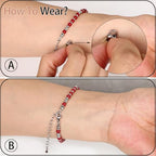 LPBeads Beaded Bracelets for Women Energy Gemstone Charm Jewelry Adjustable Bracelet Gifts for Mom, Daughter, Wife, Friends, Bestie - color: Ruby Jade