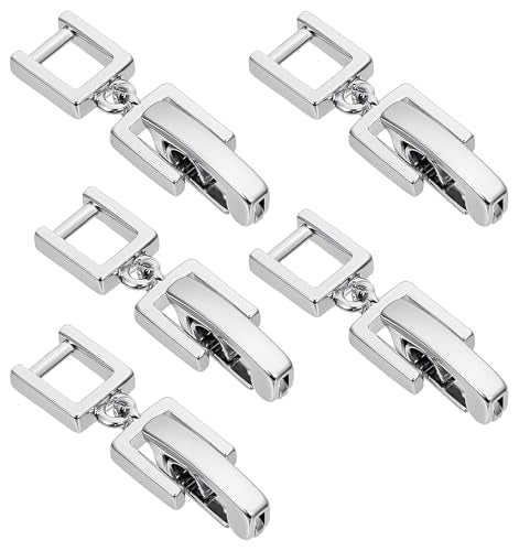 Bracelet Extender Clasp, 5PCS Tennis Bracelet Extender Necklace Extenders Chain for Women Adjustable Length, Foldover Clip Design, for DIY Jewelry & Crafts