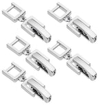 Bracelet Extender Clasp, 5PCS Tennis Bracelet Extender Necklace Extenders Chain for Women Adjustable Length, Foldover Clip Design, for DIY Jewelry & Crafts