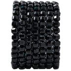 Natural Faceted Black Onyx Cube Stone Beads 5-5.5mm 60pcs/str Loose Square Semi Gemstone Stone Beads for Making Bracelets Necklace Earrings - color: Black Onyx