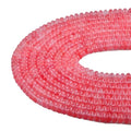 Rondelle Beads for Jewelry Making 5x8mm Natural Stone Beads 1 Strand 15.5inch Lentil Spacer Beads Rondelle Gemstone Bead Semi-Precious Stone Bead for Bracelet Necklace Crafts Watermelon - color: Watermelon Red