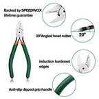 SPEEDWOX Precision Side Cutter 5 Inch Mini Flush Cutters Diagonal Wire Cutting Pliers with Spring Functional Precision Tools for Cutting Electronics Wires Jewelry DIY and Handmade - size: 5"