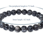 8mm Natural Gemstone Stretch Bracelet, Handmade Unisex Crystal Bracelets for Meditation, Yoga, Spiritual Healing & Positive Energy - color: Labradorite