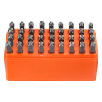 HARFINGTON 36pcs Metal Stamping Kit 5/32" (4mm) Steel Uppercase Letter and Number Punch Set (A-Z / 0-8 / "&" Symbol) Punch Press Tool with Case for Imprinting Metal Plastic Wood Leather - size: 5/32"
