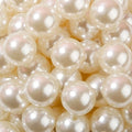 20mm Acrylic Beads 100pcs White Pearl Bead Chunky Bubblegum Beads for DIY Jewelry Making (White Pearl) - color: white pearl