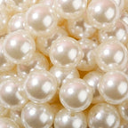 20mm Acrylic Beads 100pcs White Pearl Bead Chunky Bubblegum Beads for DIY Jewelry Making (White Pearl) - color: white pearl