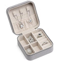 VLANDO Travel Jewelry Box, Small Jewelry Travel Organizer Case for Girls Women - Grey - color: I.Grey