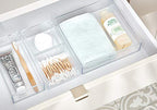 iDesign Clarity Plastic Drawer Organizer for Vanity, Countertop, Bathroom, Kitchen and Cabinet Storage, 8" x 4" x 2", Clear - color: Clear