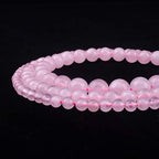 8mm Natural Rose Quartz Gemstone Round Loose Beads for Jewelry Making (45-48pcs) - color: Rose Quartz, size: 8mm