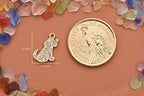 Pack of 20 Rhinestone Charms Gold Plated Pendants Pave Crystal Accessories for Necklace Bracelet Jewelry Making DIY Crafting - color: (Puppy)VID60301