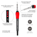 Soldering Iron Kit, 60W 120V Digital LED Display 5-in-1, Solder Wire, Flux Rosin Paste, Mini Stand, Sponge, Portable Fast Heating Welding Tool for Electric Repair Hobby DIY from Plusivo - color: Digital Soldering Iron Kit 7
