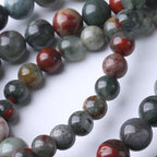 African Bloodstone Stone Beads for Jewelry Making DIY Bracelet Necklace Jewelry Making 1 Strand 15.5inch 90PCS 4MM - color: African Bloodstone Stone, size: 4MM