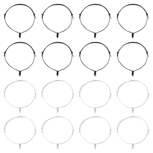 FASHEWELRY 20Pcs Adjustable Nylon Cord for Bracelet Making Slider Bracelet Thread String with Jump Rings for Link Charms DIY Jewelry Craft Making (Black White) - color: 2 Colors Black White