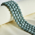 100pcs 6mm Burmese Jade Beads Natural Gemstone Beads Round Loose Beads for Jewelry Making - color: Burmese Jade, size: 6mm