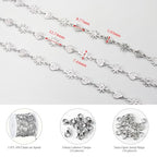 KYUNHOO Beautiful Daisy Flower Chain Roll 13 Feet Embossed Heart Chains for Jewelry Making Stainless Steel Silver Jewelry Supplies for DIY Handcrafts - color: FLower Silver