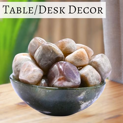 Amazing Gemstone Sun Moonstone Crystal Tumbled Stones Polished Rocks - Natural Gem Stones for Healing - DIY Crystals for Protection (1 Piece) - color: Sun Moonstone