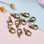 HDSupplies 100 Pieces - Lobster Clasps - Antique Bronze - 12x6mm w/ 1.2mm Hole - color: Antique Bronze, size: 12x6mm