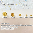 Crystal Glass Beads 400 Pieces 4mm Round Faceted Glass Spacer Beads for Jewelry Making Bracelet Earring Necklace DIY Craft Supplies(Champagne) - color: Champagne, size: 4mm