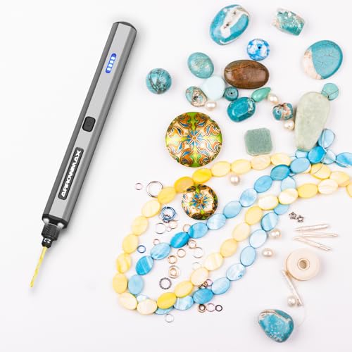 Mini Electric Drill Pen, 13 in 1 with Aluminium case, Rechargeable, 900 RPM, Needle Vise Hand Drill Kit, 10 HSS Bits, DIY, Wood, Jewelry Making (SDS MINI) - style: SDS MINI