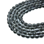 39pcs 8x10mm Gray Cat's Eye Flat Faceted Oval Stone Loose Gemstone Beads Semi-Precious Craft Supplies for DIY Jewelry Making - color: Faceted Oval Gray