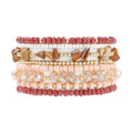 RISHEGAE Heishi Beaded Stretch Bracelets for Women Stackable Polymer Clay Beads Bracelets Friendship Boho Summer Beach Bracelet Jewelry Set - color: A-A brown