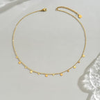 Gold Chain Necklace for Women 18K Gold Plated Dainty Star Cross Heart Cuabn Choker Chains Stainless Steel Trendy Jewelry Christmas Gifts - color: Star Chain-Gold