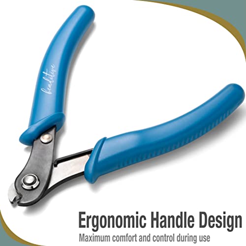 Beaditive Memory Wire Cutter | Jewelry Making, Beading, Crafting | High-Carbon Steel | 5-Inch (Lake Blue) - color: Lake Blue