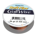 Soft Flex 26 Gauge Craft Wire - 27 Meters - Jewelry Wire with Tarnish Resistant Silver Plating - style: Non-Tarnish Antique Copper