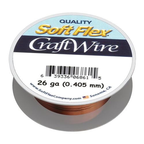 Soft Flex 26 Gauge Craft Wire - 27 Meters - Jewelry Wire with Tarnish Resistant Silver Plating - style: Non-Tarnish Antique Copper