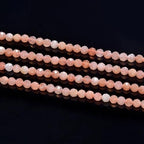 Adabele 15 Inch Natural Pink Moonstone Healing Gemstone 3mm (0.12 Inch) Tiny Small Faceted Round Loose Beads Stone Spacer (100-110pcs) for Craft Jewelry Making GK3-19 - color: Pink Moonstone, size: 3mm (0.12") - 15 inch/1 strand