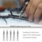 MECCANIXITY Pack of 10 900M Solder Tips Internally Heated Soldering Tips with Cleaning Sponge Pad Replacement Welding Accessories Kit for Electrical Solder Station Tip (900M-T-B) - style: 900M-T-B