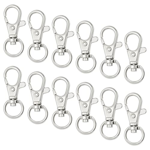cnomg 50 pcs Swivel Clasps Lanyard Snap Hook,cnomg Metal Swivel Lanyard Snap Hook Lobster Claw Clasp 38mm(Sliver) - color: Sliver, size: 1.5 inches