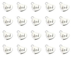 Shapenty Antique Silver Love Heart Shaped Family Members Pendant Charms for DIY Craft Keychains Bracelet Necklace Earrings Jewelry Making Findings and Memory Ornament - style: Dad