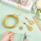 BENECREAT 10 Gauge Solid Brass Wire - 16.4FT Soft Round Wire for Jewelry Making, Gem Wrapping, DIY Crafts - color: Gold, size: 10 Gauge
