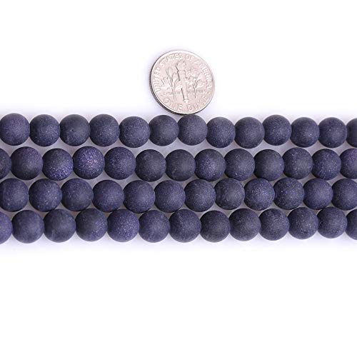 8mm Blue Sandstone Frosted Matte Unpolished Round Beads for Jewelry Making Strand 15 inch - color: Blue Sandstone, size: 8mm