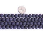 8mm Blue Sandstone Frosted Matte Unpolished Round Beads for Jewelry Making Strand 15 inch - color: Blue Sandstone, size: 8mm