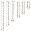 UUBAAR 12 PCS Necklace Extenders - Stainless Steel Necklace Extension Chain for Jewelry, Bracelets & Anklets (6 Gold & 6 Silver, 1"-6" Lengths) - color: Gold & Sliver
