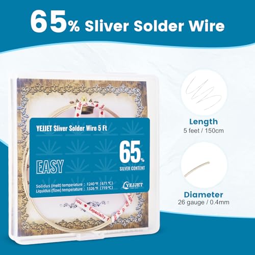 Silver Solder Wire Easy Silver Solder 26 Gauge For Jewelry Repair Silver Repair 5 FT - color: Easy Solder, size: 26 Gauge 5 Ft