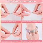 Hysagtek Jewellery Making Kit - Bracelet Making Kit 120 Pcs DIY Women Charm Bracelet Making Bracelets for Women Beads Necklace kit Jewelry Making Charm Pendants Craft with Box - color: 120PCS-Rainbow