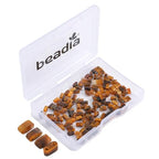 Beadia Natural Yellow Tiger Eye Stone Tila Beads 5x2mm Rectangle 2-Hole Spacer Beads for DIY Bracelet Earring Making 15"/Strand - color: Yellow Tiger Eye, size: 5x2mm
