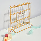 Jewelry Organizer, Jewelry Holder, Perfect Earrings, Necklaces and Bracelets Holder, Golden - color: Golden
