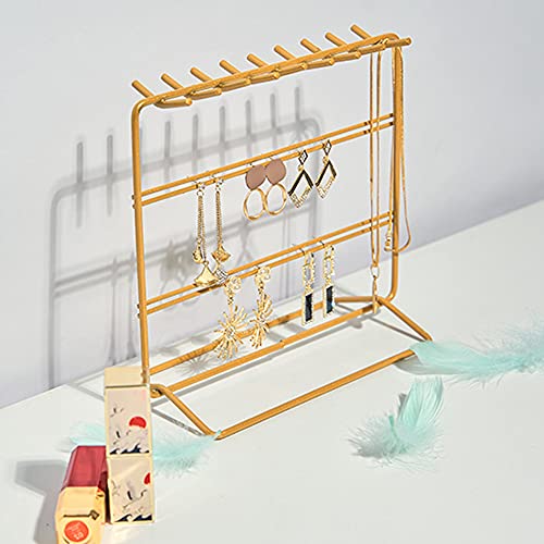 Jewelry Organizer, Jewelry Holder, Perfect Earrings, Necklaces and Bracelets Holder, Golden - color: Golden