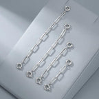 4Pcs Silver Necklace Extenders for Women 14k Extender Chain for Bracelet Anklet Waist for Jewelry Making - color: silver A