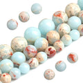 Natural Stone Beads 8mm Sky Blue Jasper Polished Round Smooth Gemstone Beads for Jewelry Making Adults 15 Inch(Sky Blue Jasper,8mm) - color: Sky Blue Jasper, size: 8mm