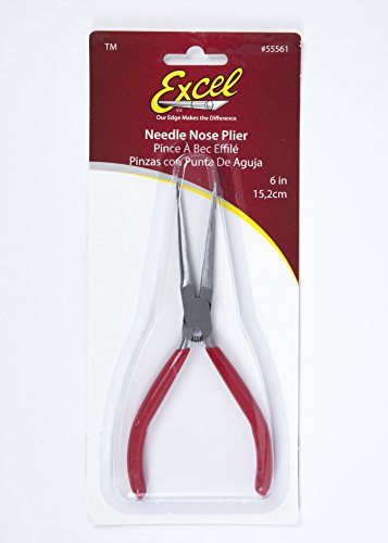 Extra Long Soft Grip Needle Nose Pliers, 6 Inch Precision Tool Ideal for Jewelry Making, Bending Wire, and Working in Tight Areas - style: Needle Nose (6 Inch)