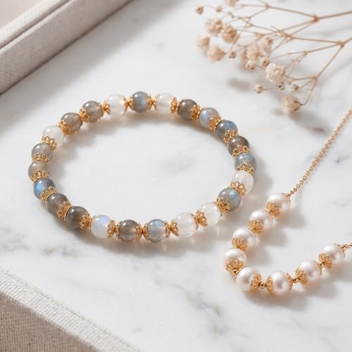 ANCIRS 600pcs 7mm Spacer Beads Caps for Jewelry Making, Metal Hollow Flower Bead Caps for Bracelet Necklace- Gold - color: Gold-600pcs-7mm