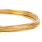 BENECREAT 14 Gauge 16.4 Feet Round Copper Wire Gold Brass Wire for Beading Craft and Jewelry Making - size: 14 Gauge
