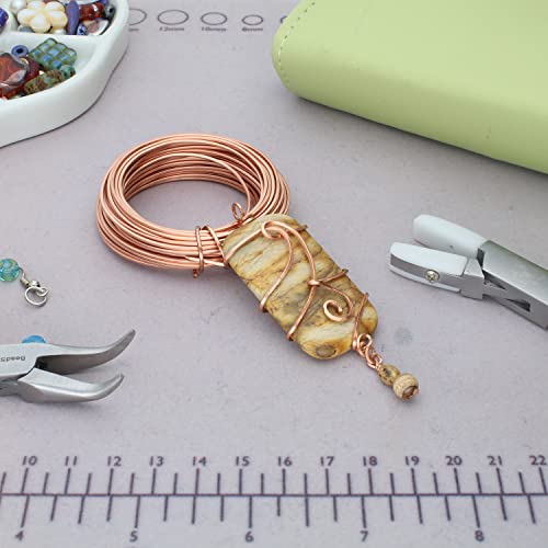 The Beadsmith Square Craft Wire - Soft Temper Beading Wire, Copper Color, 18 Gauge, 7 Yards - color: Copper, size: 18 Gauge, 7 Yard Coil